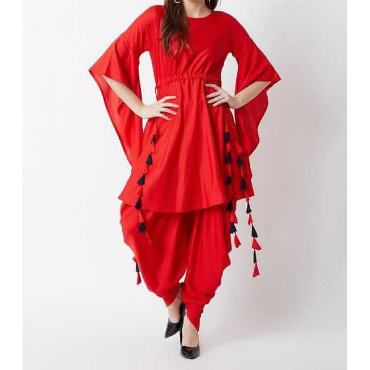 Frock sales dhoti design